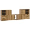 vidaXL Muebles de TV 5 uds. con almacenaje "ODDA" madera maciza pino