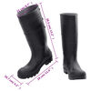 vidaXL Botas de agua negro número 42 PVC