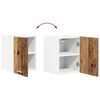 vidaXL Mueble colgante con puerta 2 pcs Madera Vieja y 30 x 31 x 40 cm
