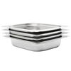 vidaXL Bandejas Gastronorm 4 unidades GN 1/2 65 mm acero inoxidable