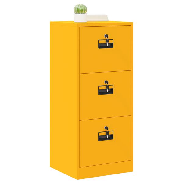 vidaXL Mueble archivador Amarillo Mostaza 45,5 x 42 x 106,5 cm