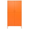 vidaXL Armario de acero naranja 90x50x180 cm