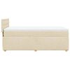 vidaXL Cama box spring con colchón tela color crema 90x200 cm