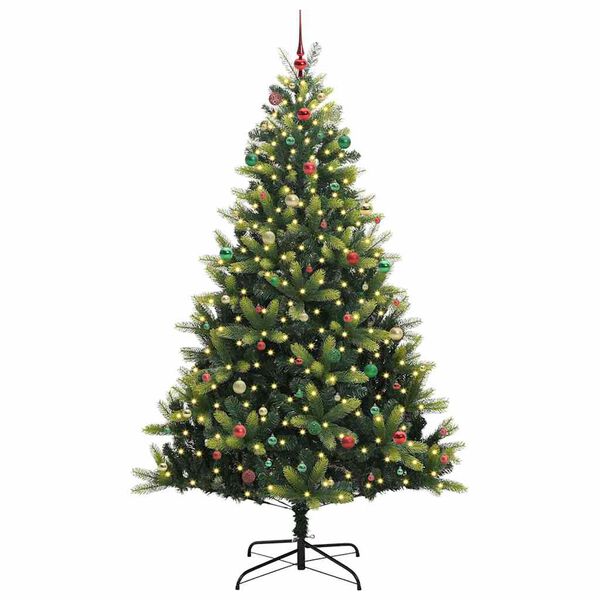 vidaXL &Aacute;rbol de Navidad Artificial Plegable 300 LEDs Verde 240 cm