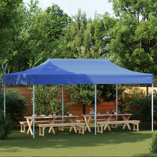 vidaXL Carpa de Fiesta Azul 291 x 580 x 315 cm Tela Oxford