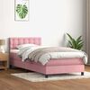 vidaXL Cama box spring con colch&oacute;n terciopelo rosa 90x210 cm