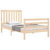 vidaXL Estructura de cama con cabecero madera maciza 100x200 cm