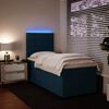 vidaXL Cama box spring con colch&oacute;n terciopelo azul oscuro 80x200 cm