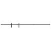 vidaXL Kit de puerta corredera de armario acero carbono 244 cm