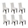vidaXL Sillas de comedor 6 uds cuero sint&eacute;tico blanco