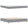 vidaXL Estructura de cama con colch&oacute;n Gris Claro 200 x 200 cm tela