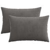 vidaXL Funda de almohada 2 pcs HEERLEN Gris oscuro 30 x 50 cm pana