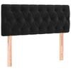 vidaXL Cama box spring con colch&oacute;n terciopelo negro 100x200 cm