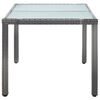 vidaXL Mesa de jard&iacute;n rat&aacute;n sint&eacute;tico gris 150x90x75 cm