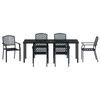 vidaXL Conjunto de Comedor de Jard&iacute;n 7 pcs Antracita