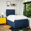 vidaXL Cama box spring con colch&oacute;n tela azul 120x190 cm