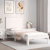 vidaXL Estructura de cama sin colch&oacute;n madera de pino blanca 90x200 cm
