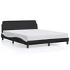vidaXL Estructura de cama Dover cuero sint&eacute;tico negro y blanco