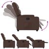 vidaXL Sill&oacute;n reclinable de cuero sint&eacute;tico marr&oacute;n
