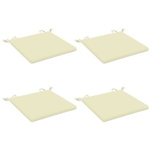 vidaXL Cojines de Asiento de 4 Piezas SOEST 4 uds. 100% Poli&eacute;ster