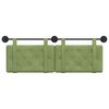 vidaXL Cabecera Colgante Verde claro 130 x 55 x 5 cm Terciopelo