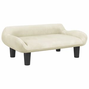 vidaXL Sof&aacute; para ni&ntilde;os de terciopelo crema 70x40x24 cm