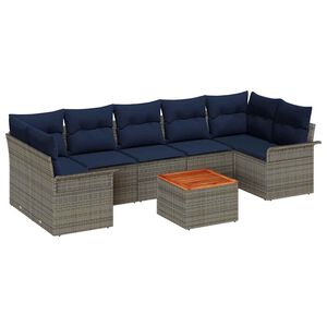 vidaXL Conjunto de sof&aacute;s de jard&iacute;n 8 uds. 7-N&uacute;mero de plazas