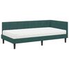 vidaXL Estructura de Cama Esquina con Colch&oacute;n 2 pcs Verde Terciopelo