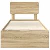 vidaXL Estructura de cama con cabecera Roble Sonoma 100 x 200 cm