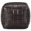 vidaXL Puf negro 40x40x40 cm cuero auténtico de cabra