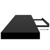 vidaXL Estante flotante de pared MDF negro 120x23,5x3,8 cm