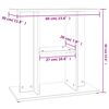 vidaXL Soporte para acuario madera de ingenier&iacute;a blanco 60x30x60 cm