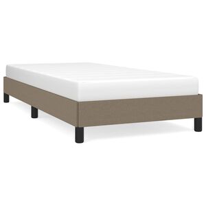 vidaXL Estructura de cama sin colch&oacute;n tela gris taupe 90x190 cm