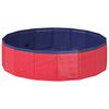 vidaXL Piscina Plegable para Perros Rojo y Azul 80 x 80 x 20 cm PVC