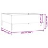 vidaXL Jardinera acero corten 100x100x41 cm