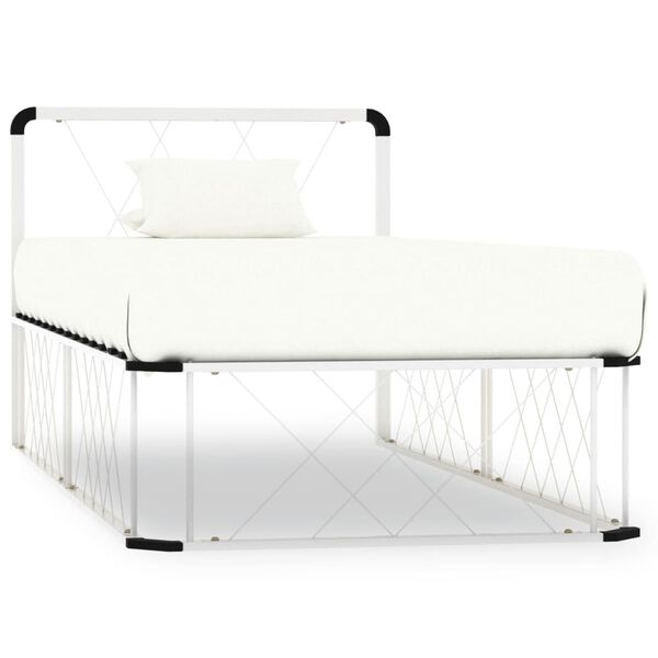 vidaXL Estructura de cama de metal blanco 100x200 cm