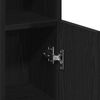 vidaXL Mueble de ba&ntilde;o con portarrollos negro 20,5x22x90 cm