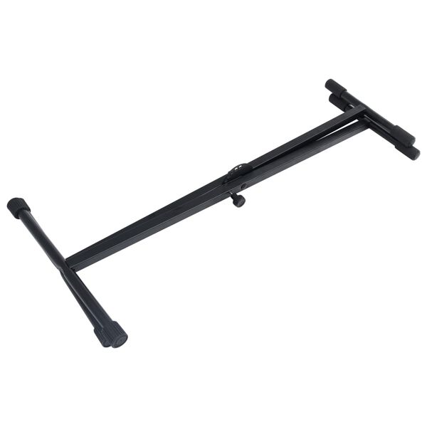 vidaXL Set de soporte para teclado y taburete negro