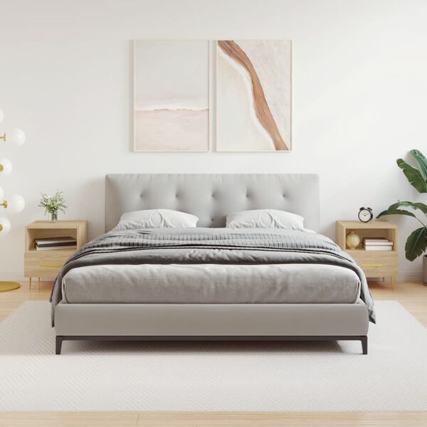 vidaXL Mesita noche 2 uds madera ingenier&iacute;a roble Sonoma 40x35x47,5 cm