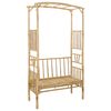 vidaXL Arco de Jard&iacute;n con Banco Natural 115 x 50 x 205 cm Bamb&uacute;
