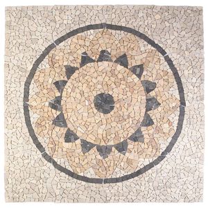 vidaXL Mosaicos con Patr&oacute;n de Girasol Multicolor 120 x 120 cm M&aacute;rmol