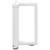 vidaXL Patas para mesa de centro en forma de T (2 unidades), color blanco, 38 x 25 x (42-43) cm, acero