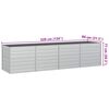 vidaXL Arriate de acero galvanizado plateado 320x80x77 cm