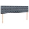 vidaXL Estructura de cama otomana con colch&oacute;n gris oscuro 200x200 cm