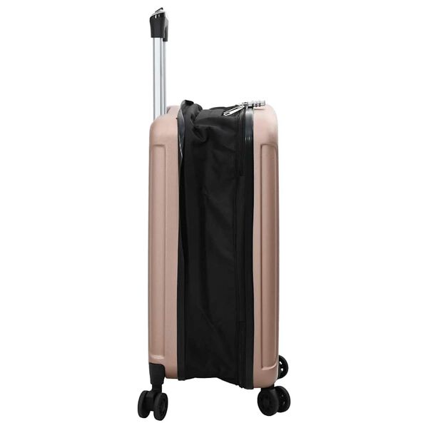 vidaXL Maleta con cerradura Rosa dorado 34 x 23 x 55.5 cm Pl&aacute;stico ABS