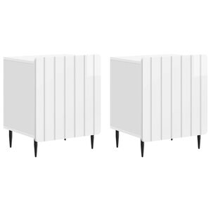 vidaXL Armario de Noche 2 pcs Brillante 43 x 34,5 x 52 cm