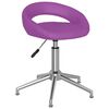 vidaXL Sillas de comedor giratorias 2 unidades cuero sint&eacute;tico morado