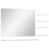 vidaXL Espejo de pared con 5 estantes plateado 80x60 cm