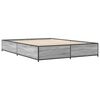vidaXL Estructura cama madera ingenier&iacute;a metal gris Sonoma 120x200 cm