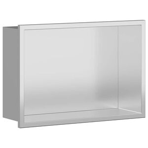 vidaXL Nichos de Ducha Plateado 30 x 20 x 9,5 cm Acero inoxidable
